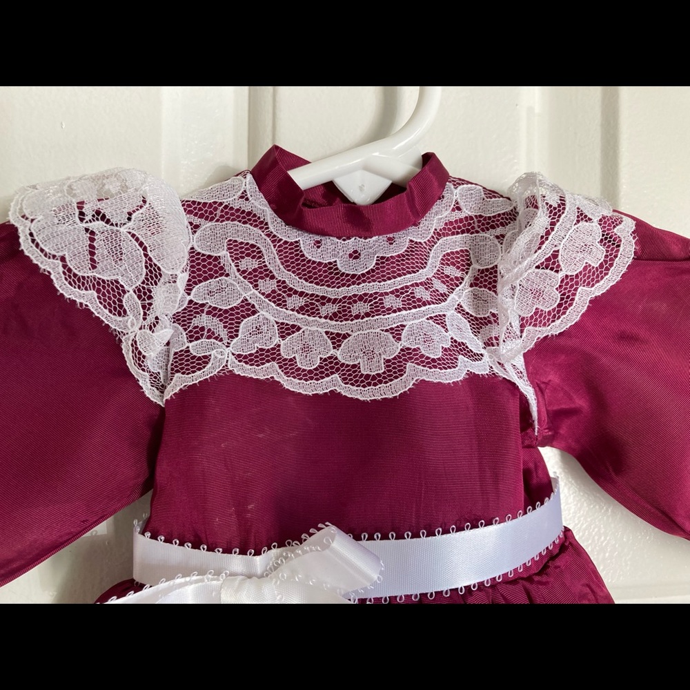 American Girl Samantha Christmas Dress reproduction